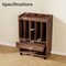Record Rolling Turntable Player Stand with Drawer-Brown - 20.5" x 11.5" x 29"